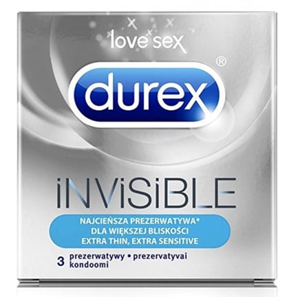 Durex Kondom 3ks Invisible Extra Sensitive 