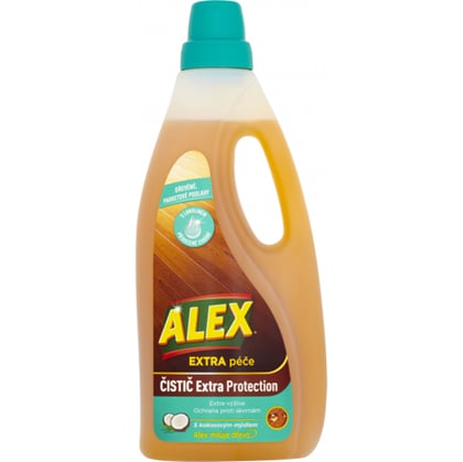 Alex Extra Protection, čistič na dřevěné a parketové podlahy, s kokosovým mýdlem, extra výživa, 750 ml 