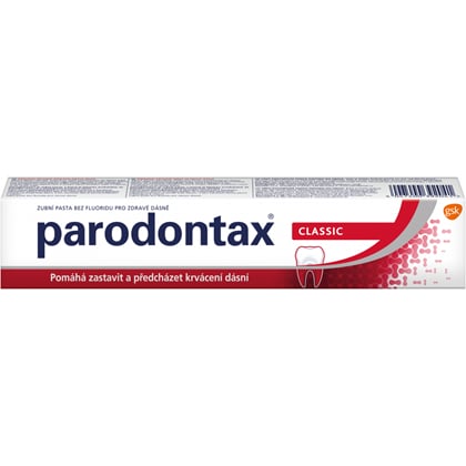 Parodontax Classic bez fluoru zubní pasta zabraňující krvácení dásní, 75 ml