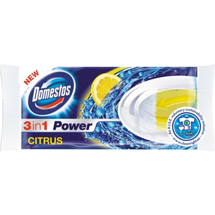 Domestos 3v1 Citrus, náhradní náplň WC blok, 40 g 