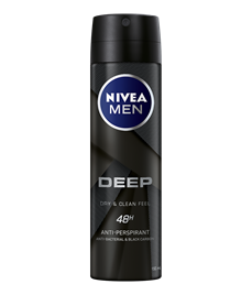 NIVEA SPREJ ANTIPERSPIRANT PRO MUŽE DEEP 150 ml