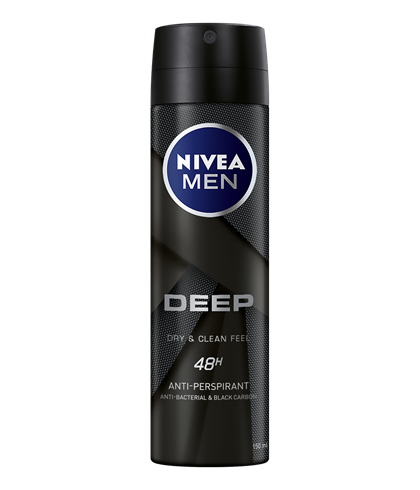 NIVEA SPREJ ANTIPERSPIRANT PRO MUŽE DEEP 150 ml