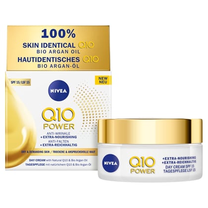 Nivea Q10 Power Výživný denní krém proti vráskám OF 15 50ml