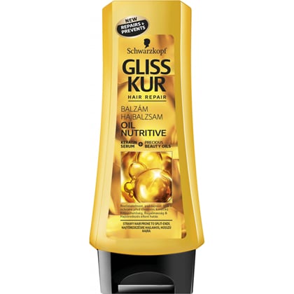 Schwarzkopf Gliss Kur Oil Nutritive balzám na vlasy, 200 ml