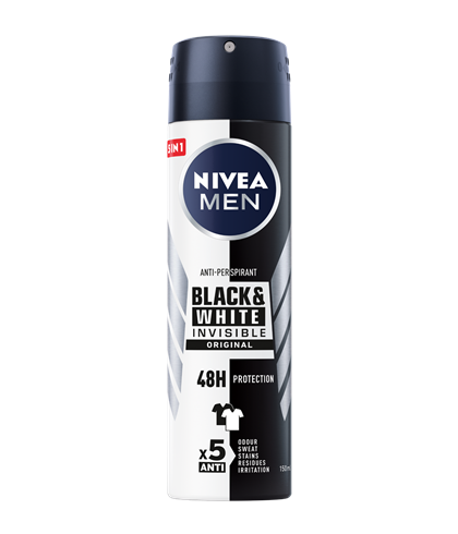 SPREJNIVEA  ANTIPERSPIRANT PRO MUŽE INVISIBLE FOR BLACK & WHITE 150 ml