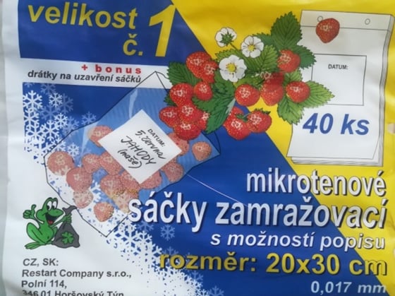 Zamražovací sáčky č.1,  20x30 cm