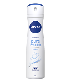 NIVEA SPREJ ANTIPERSPIRANT PURE INVISIBLE 150 ml