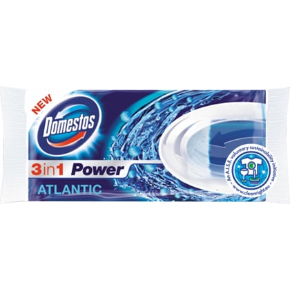 Domestos 3v1 Atlantic, náhradní náplň WC blok, 40 g 