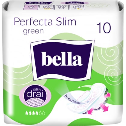Bella Perfecta Slim Green dámské vložky, 10 ks 