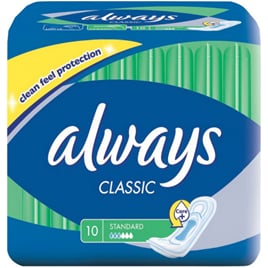 Always Classic Standard dámské hygienické vložky, 10 ks 