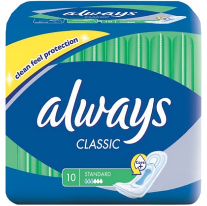 Always Classic Standard dámské hygienické vložky, 10 ks 