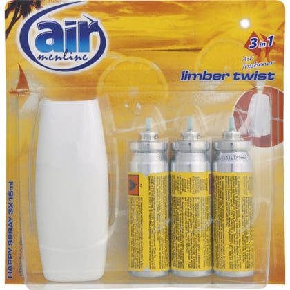 Air Menline Limber Twist, osvěžovač vzduchu, rozprašovač + náplň 3 ks, 3x 15 ml 