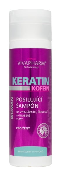 Keratinový šampon na vlasy s kofeinem VIVAPHARM