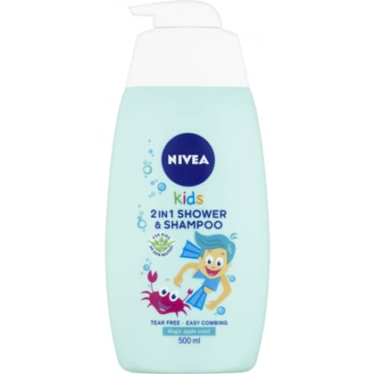 Nivea Kids Boy 2v1 sprchový gel a šampon, 500 ml 