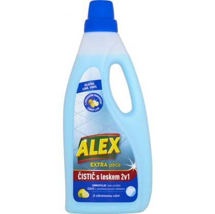 Alex Extra péče 2v1 s leskem, čistič dlažby, lino a vinyl, s citronovou vůní, 750 ml