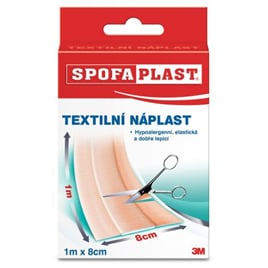 Spofaplast Textilní elastická náplast 8cm x 1m