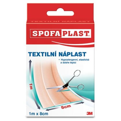 Spofaplast Textilní elastická náplast 8cm x 1m