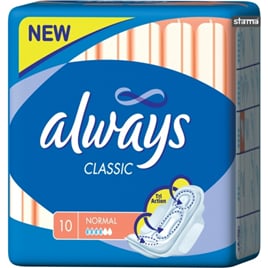 Always Classic Normal dámské hygienické vložky, 10 ks 