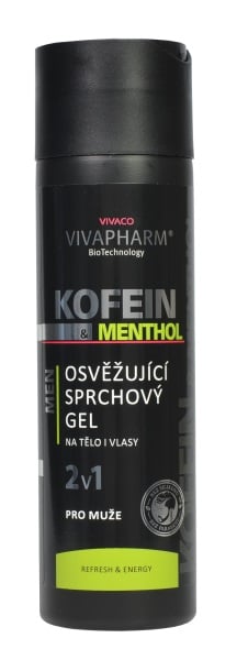 Kofeinový sprchový gel 2v1 s mentholem pro muže VIVAPHARM